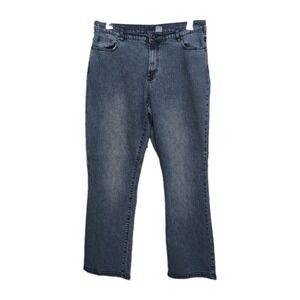 DG2 by Diane Gilman Bootcut Jeans Womens Plus Size 16W Blue Stretch Denim